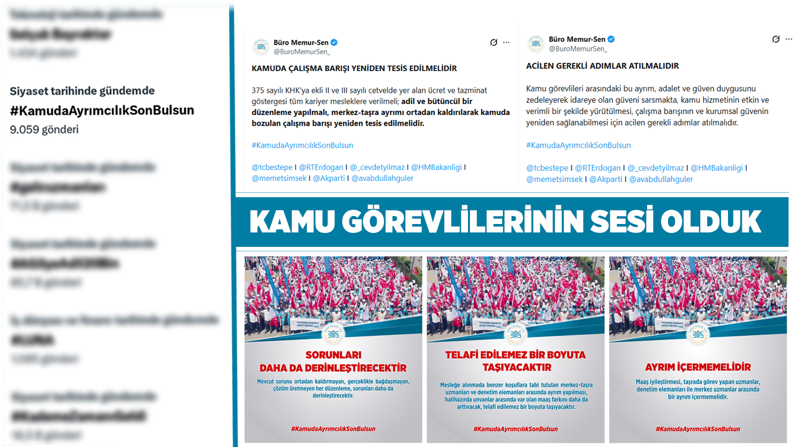 KAMU GÖREVLİLERİNİN SESİ OLDUK